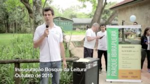 Thobias Cortez Furtado inaugura pelo PIC o Bosque de Leitura no Parque Ibirapuera